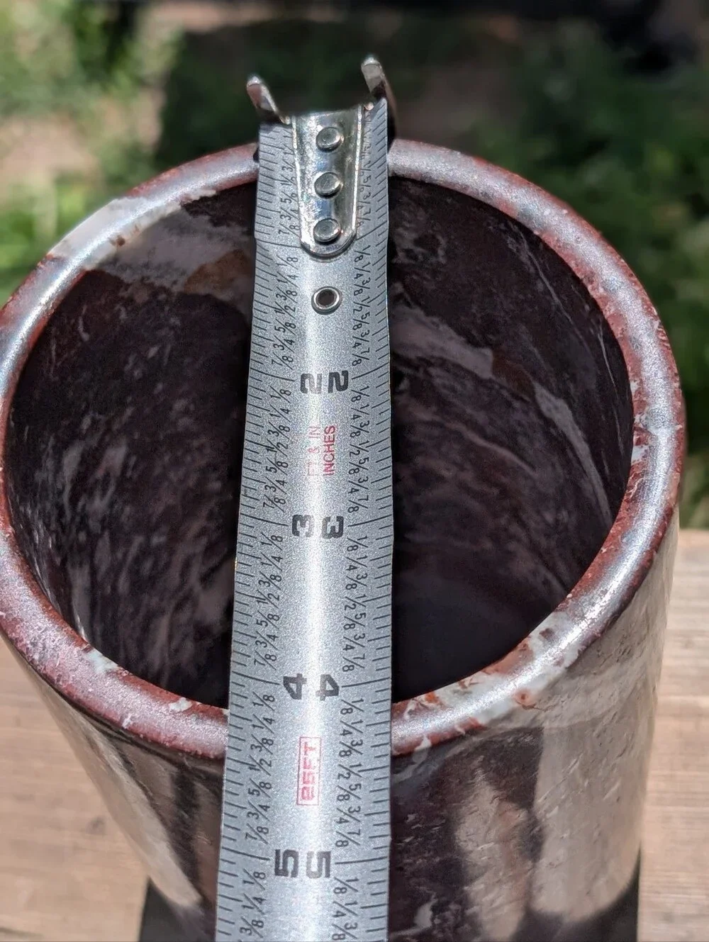 Stunning and Rare Burgundy Marble Wine Chiller Vase. $165 New
